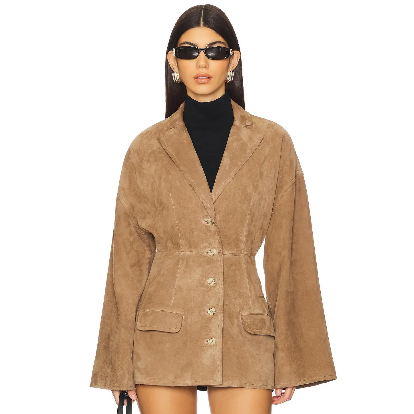 EAVES Salta Suede Jacket in Tan EAVES Salta Suede Jacket in Tan