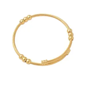 Katsar Twisted Wire Cable Bracelet - Silver Tone Alloy Jewelry for Women bracelet