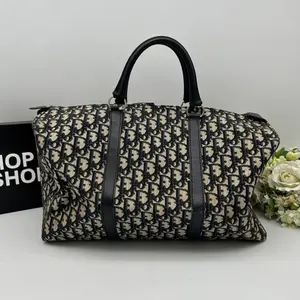 Pre-owned Dior As Shown Shoulder Bags Christian Classic Trotter Monogram Travel Bag RS2916373