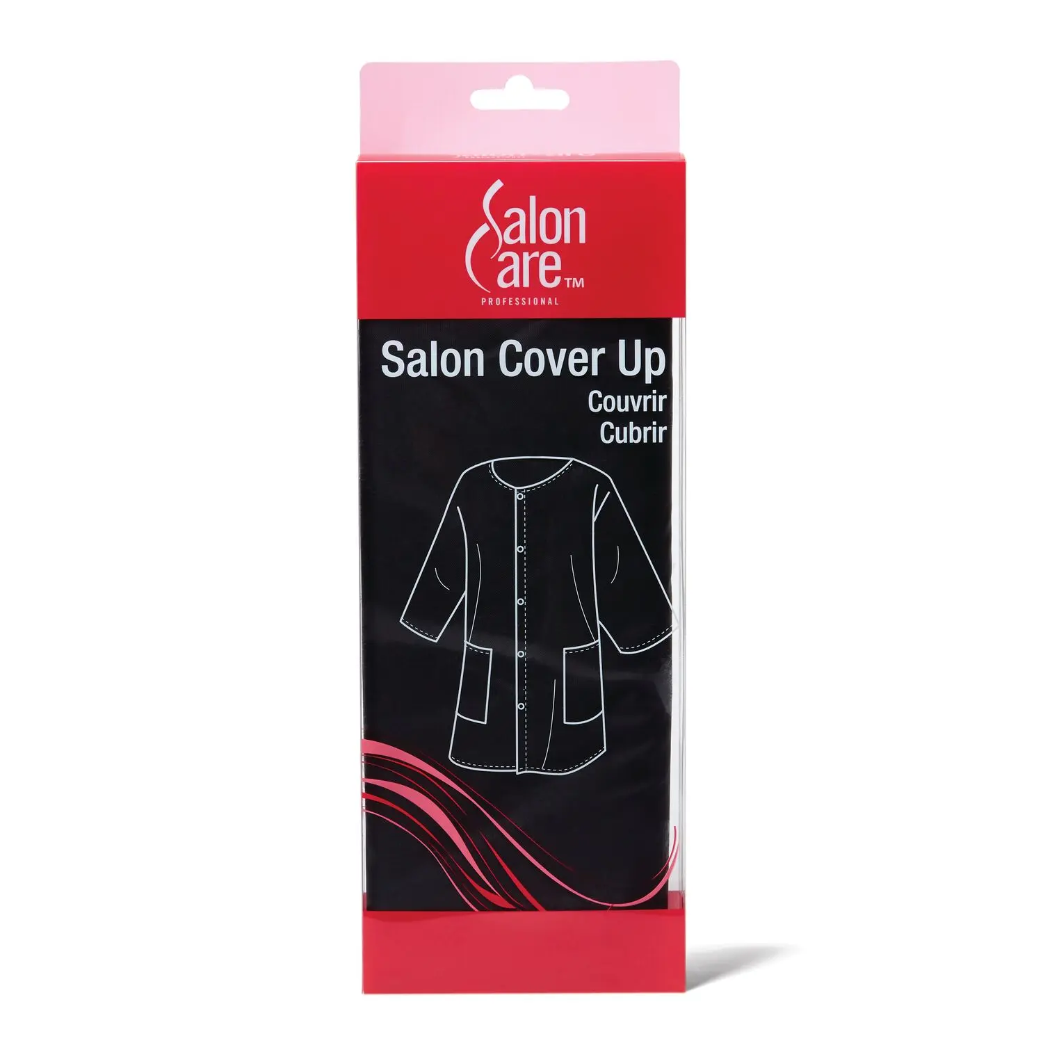 Salon Care Button-Front CoverUp Cape with Pockets, Teflon Fabric, Universal 1 Size Fit for Adults Hair Care Use
