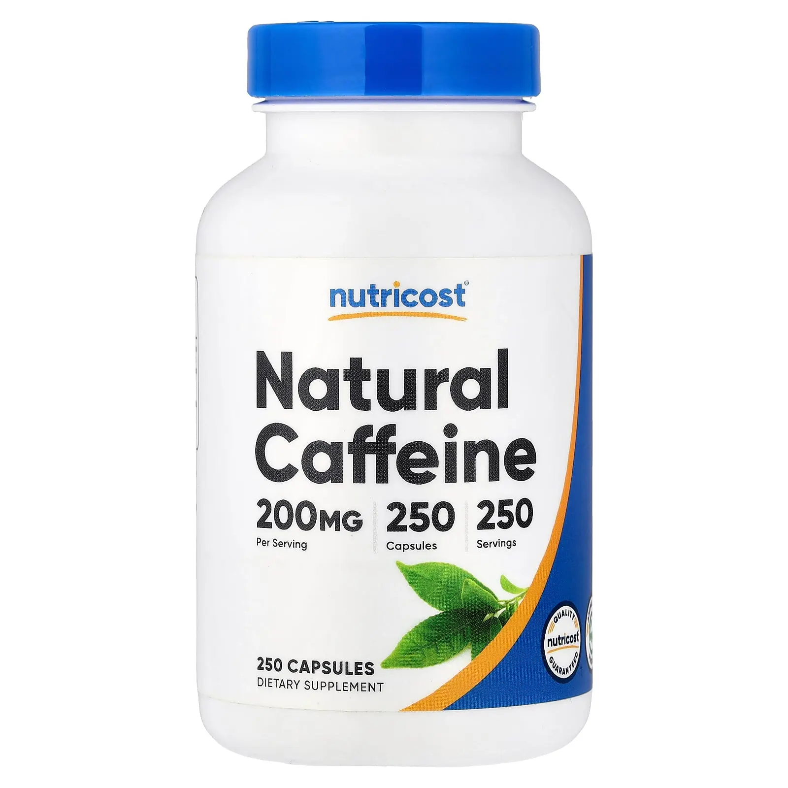 Nutricost Natural Caffeine, 200 mg, 250 Capsules