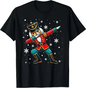 Dabbing Nutcracker Christmas Costume Matching Family Pajama T-Shirt