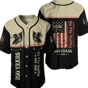 250th America Anniversary Baseball Jersey, Patriotic Military Shirt, US 250 Years, We The People Jersey, Independence Day # USA 250th # TikTokMadeMeBuyIt # TikTokShop # Independence Day