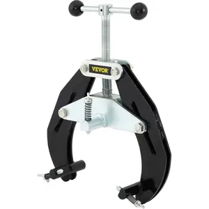Pipe Clamp, 2 to 6 in, High Strength Ultra Clamp with Quick Acting Screws, Steel Pipe Alignment Tool with Lightweight Design, Black