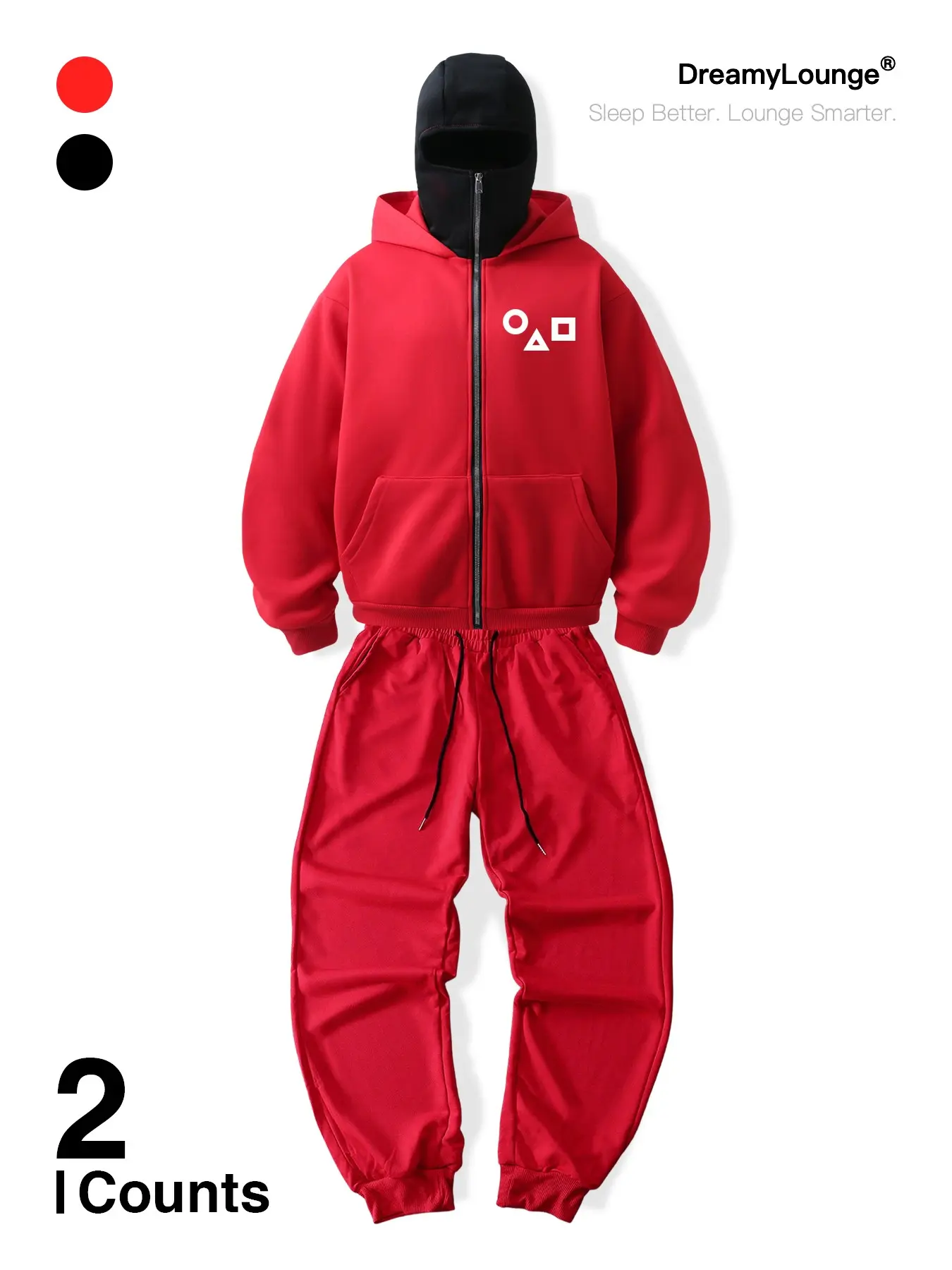 Unisex Squid Game Print Hoodie Set, Casual Sport Pants Two-Piece, Daily Wear, Holiday Outdoor, Home Clothing, Fall & Winter Men's Apparel