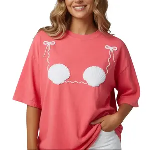 Embroidered Cute Seashell Bikini Party Shirts, Sweater Comfort Colors Unique Funny Style Outfit