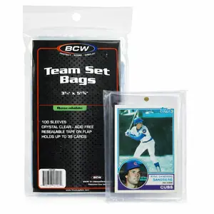 100 BCW Resealable Team Set Bags. Can hold toploader!