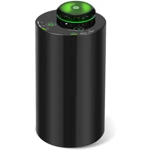 Waterless Diffuser for Essential Oil Nebulizer,  Colors LED Light, Battery Powered Mini Scent Air Machine, Aromatherapy Mist Diffuser for Home Room Car Office Black