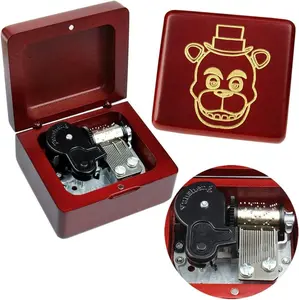 Sinzyo Music Box Vintage Wood Carved Mechanism Musical Boxs Gift for Birthday Valentine's Day Christmas Day(Toreador -Wine Red Box)