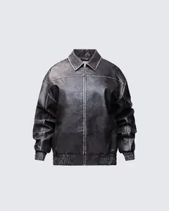 Hallow Brown Vegan Leather Jacket