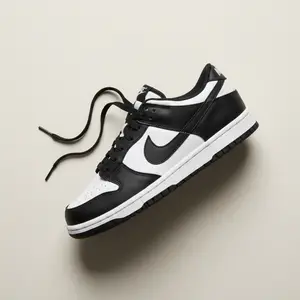 Nike Dunk Low Retro White Black Panda Preschool Sneakers New Nike Dunk Low Retro White Black Panda Preschool Sneakers New