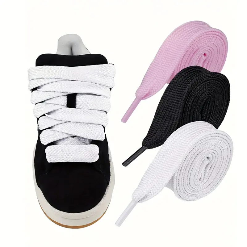Solid Color Braided Ladder Laces Shoelaces, Shoe Strings, Casual Simple Footwear Lace Shoes Accessories for Women & Men, Shoes Accessories for Daily Use