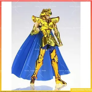 In Stock CS Model Saint Seiya Myth Cloth EX Leo/Lion Aiolia 24K with Phoenix Ikki Head Gold Zodiac Knights Action Figure