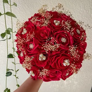 Wood Flowers Quinceañera Bouquet