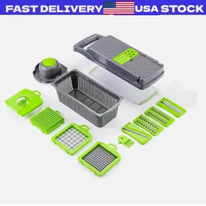 14 In 1 Fruit Vegetable Slicer Cutter Food Onion Veggie Dicer Chopper Kitchen