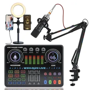 Professional real-time audio card equipment, sound control devices, audio mixer converter/mixed controller for live singing sound cards