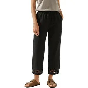 Women Drawstring Elastic Waist Pants with Pockets