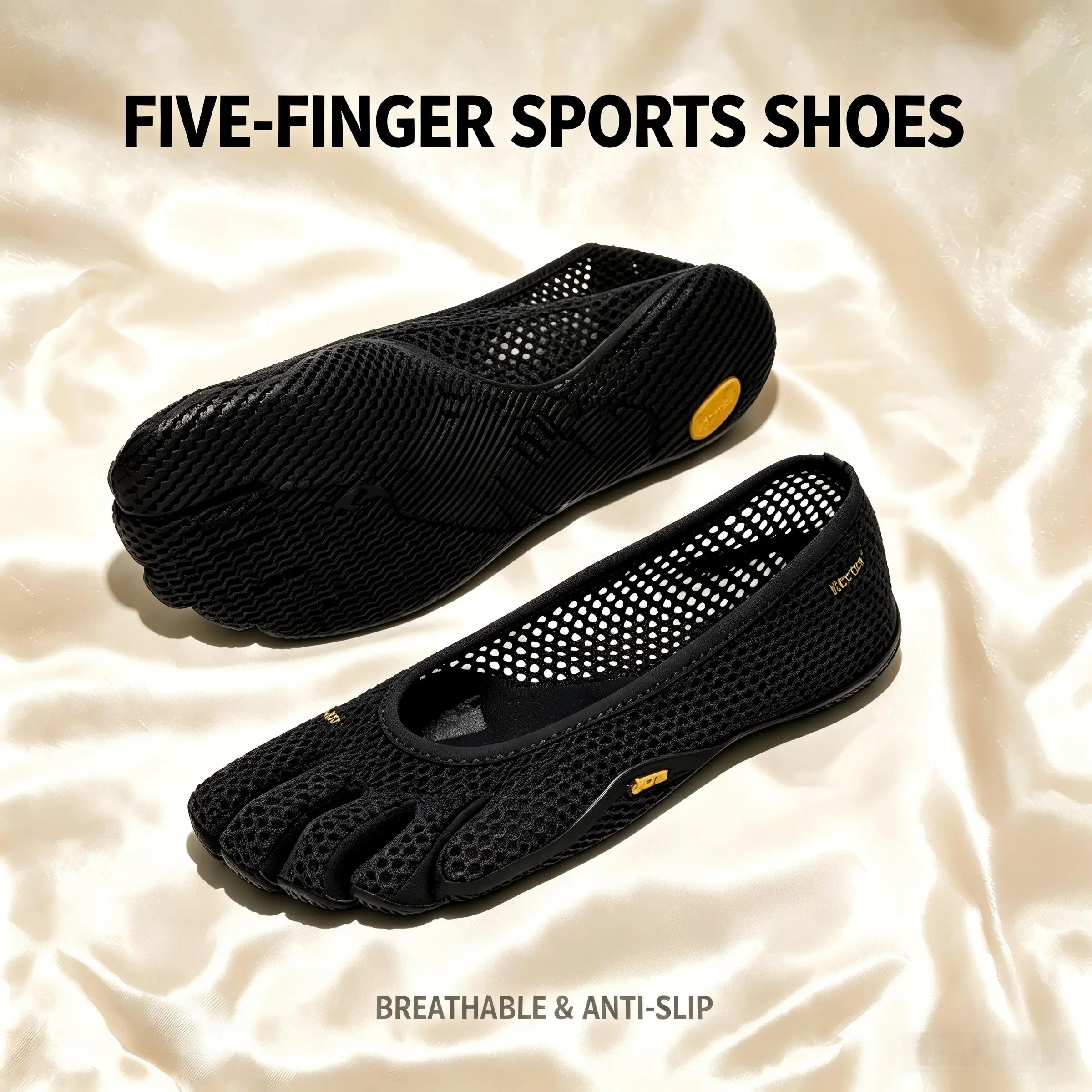 Women's Five Finger Shoes Indoor Fitness Running Yoga Pilates Dance Soft Bottom Non‑Slip Quick‑Dry Breathable Mesh Shoes Home Workout Anti-slip Barefoot Style Outdoor Daily Wear, Minimalist Five Fingers Sneakers, Casual Walking Gym Training Footwear