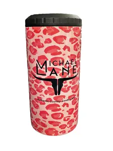 Michael Lane Collection 4:1 Tumbler - Pink Spots Design - 16 oz Customizable Drinkware with Lid & Straw - Authentic Country Cowboy Soul