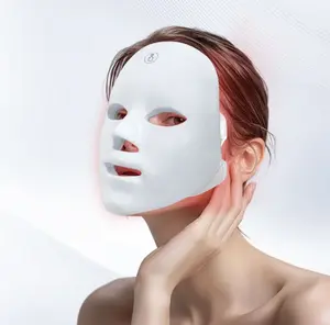 LED Light Therapy Mask, 7-Color Facial & Neck Skincare, Rechargeable Ergonomic Design, Portable Travel Kit, Perfect Gift