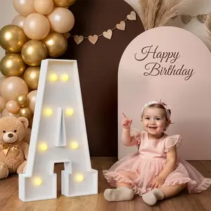 2.3FT Light Up Marquee Letters, Approx 2FT Large Lighted Letter A with Warm White Lights for Birthday Wedding Proposal Engagement Graduation Party Big Back