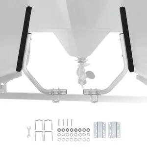 VEVOR Boat Trailer Guides, 1.2 in Adjustable Width Trailers Guide, 2PCS High-Hardness Steel Trailer Guide-Ons with Thick Support Pads, Fits L-Beam, Box or C-Channel Bunk-Style Pontoon Trailers