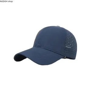 Breathable Mesh Running  Navy Blue - Trendy Lightweight Quick Dry Performance Baseball Hat with Full Ventilation Holes, Adjustable Sport  for Men Women, Perfect for Running Hiking Gym Training & Summer Outdoor Activities Vintage Herringbone Newsboy Cap