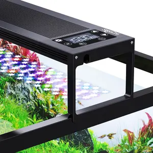SEAOURA 24/7 LED Aquarium Light for 48-54 Inch Fish Tank Fish Tank Light for Plants Auto On Off with Timer Adjustable Brightness Daylight & Moonlight, DIY and Nature Weather Mode 84W