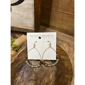 Wink Gold Beaded Teardrop Earrings