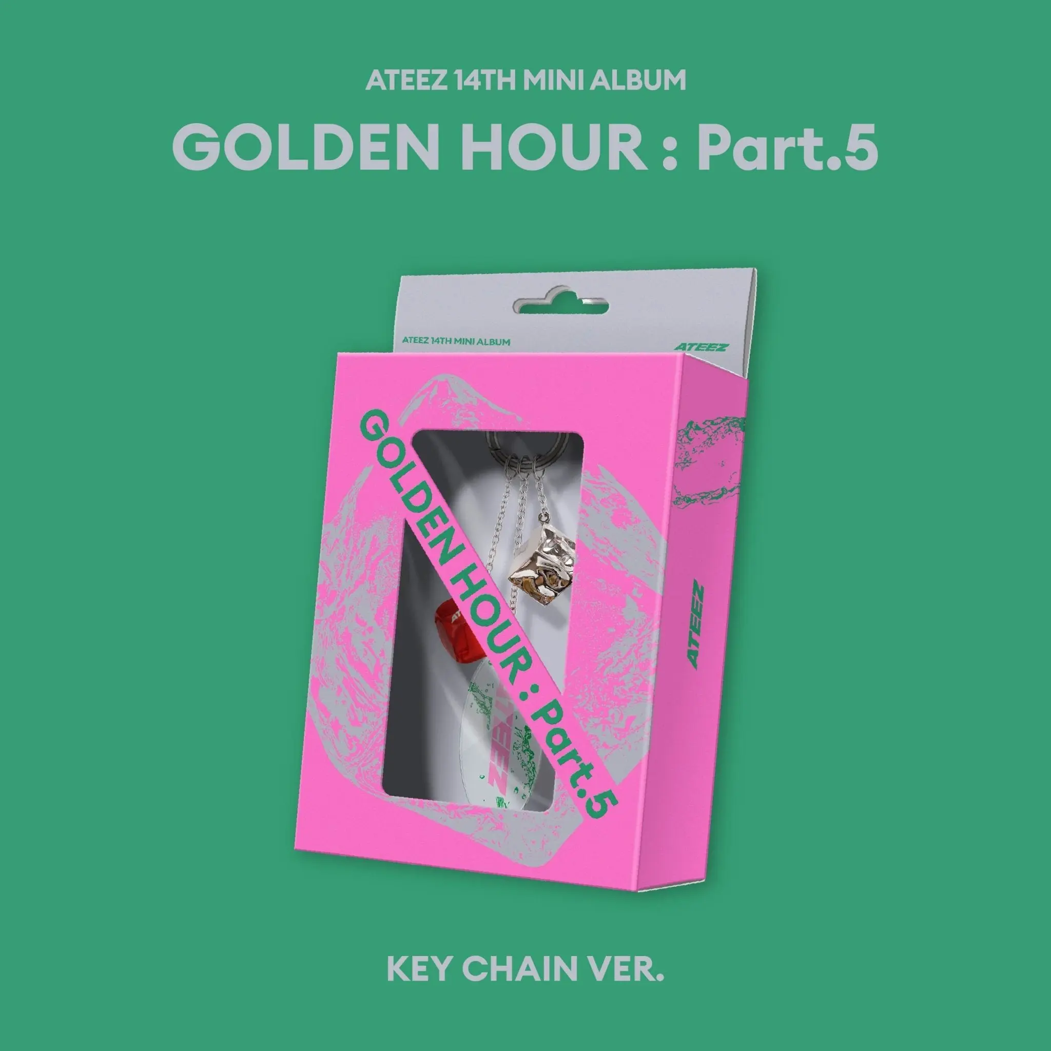 ATEEZ GOLDEN HOUR Part.5 Keychain Ver NFC Smart Album K-Pop Selfie Photocard Poster Sticker