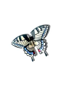 Solar Eclipse Hand-Painted Swallowtail Butterfly Claw Hair Clip