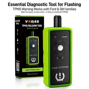 [For GM&Ford]VXDAS Super GL50448 2-in-1 TPMS Relearn Tool for GM & Ford |Green Edition Tire Sensor Reset Tool | One-Switch Activation for F150, Silverado, Sierra, Buick, Lincoln