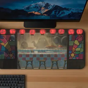 Spirited Ghibli Ghost Desk Mat, Retro Animation Mouse Pad, Keyboard Mat, Ghibli Studio Anime Desk Mat For Office, Gift For Gamer