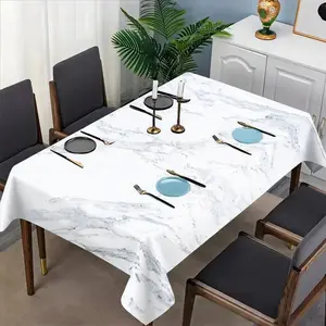 Marble Pattern Tablecloth Set, Fabric, Suitable for Dining Tables, Tea Tables, TV Stands, Picnic Mats, Home and Party Use, Picnic Table Cover