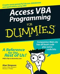 USED-Access VBA Programming for Dummies by Simpson, Alan (Paperback)
