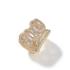 Creative Hip Hop New Style Men's Ring with Copper and Zirconia, Fashion Ring for Street Style