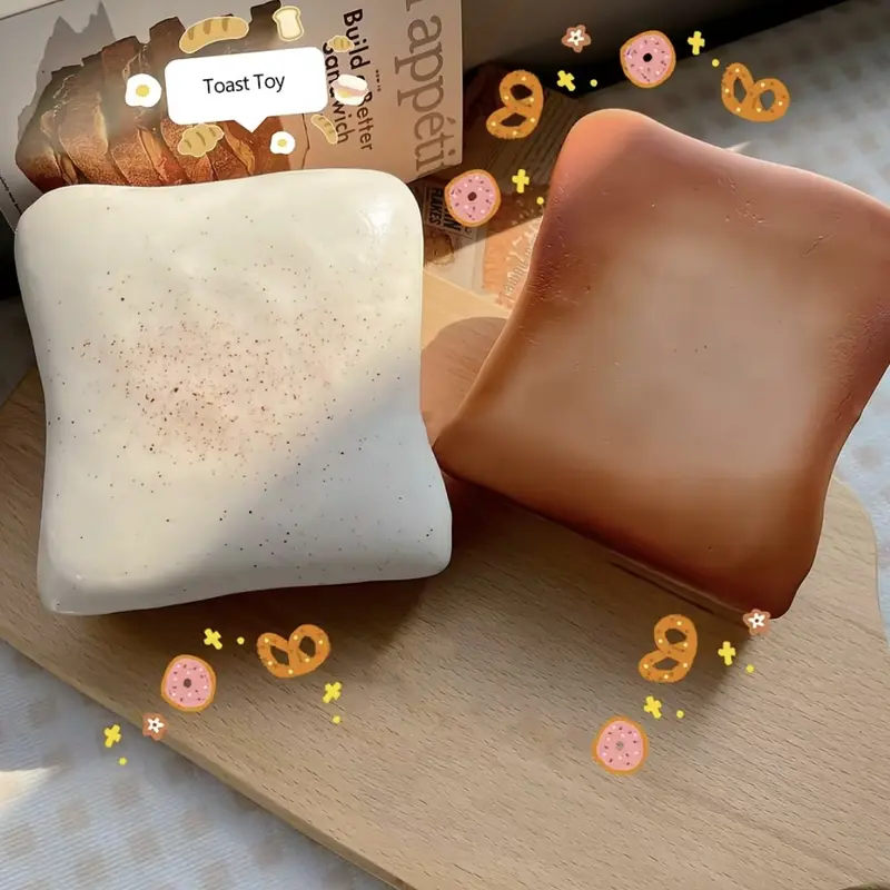 Stress Relief Toy Simulated Super Soft & Fluffy Berry ToastKing - Ultra-Realistic Texture Slow-RiseSquishy Toy Stress Relief Fidget for Bread Lovers, Perfect Gift DIY Decompression SlowRebound