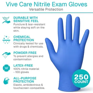 Nitrile Gloves - 250 Count Box