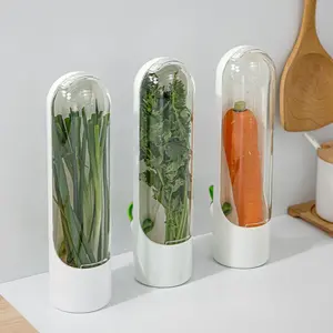 Vegetable Preserving Bottle, 1 Count Herb Storage Container, Fresh Keeping Herbal Bottle for Cilantro, Mint, Parsley, Asparagus