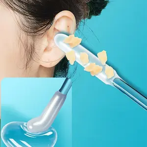 Adhesive Earwax Removal Tool， 48pcs Cleaning Tools KitChildren and Adults Adhesive Ear Digging Stick for Safety Ear Scoop with Dust Cover Packaging，Adhesive Ear Wax Removal Stick