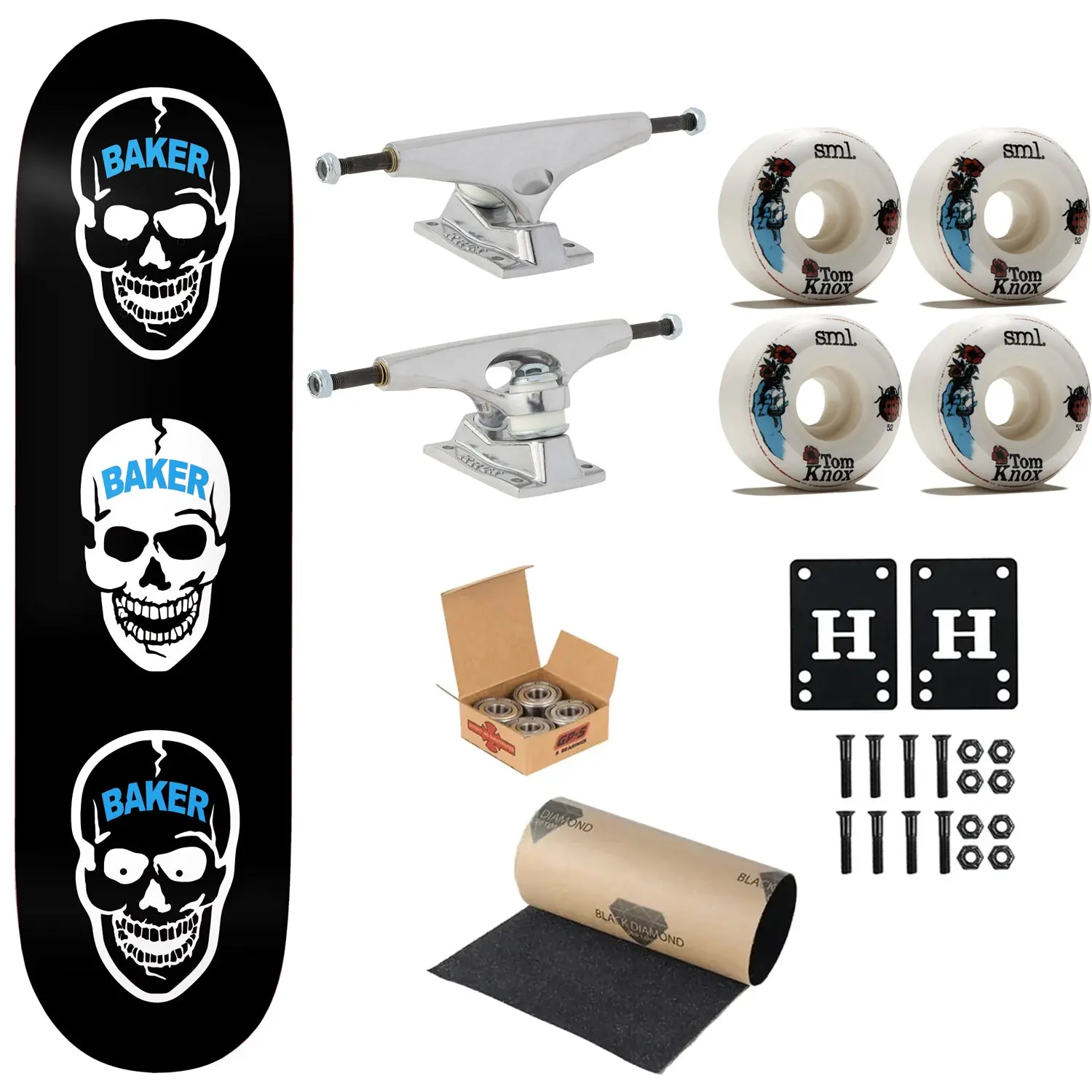 Baker Premium Complete Skateboard Hawk 3:16 8.5" Ft. Krux/SML/Independent