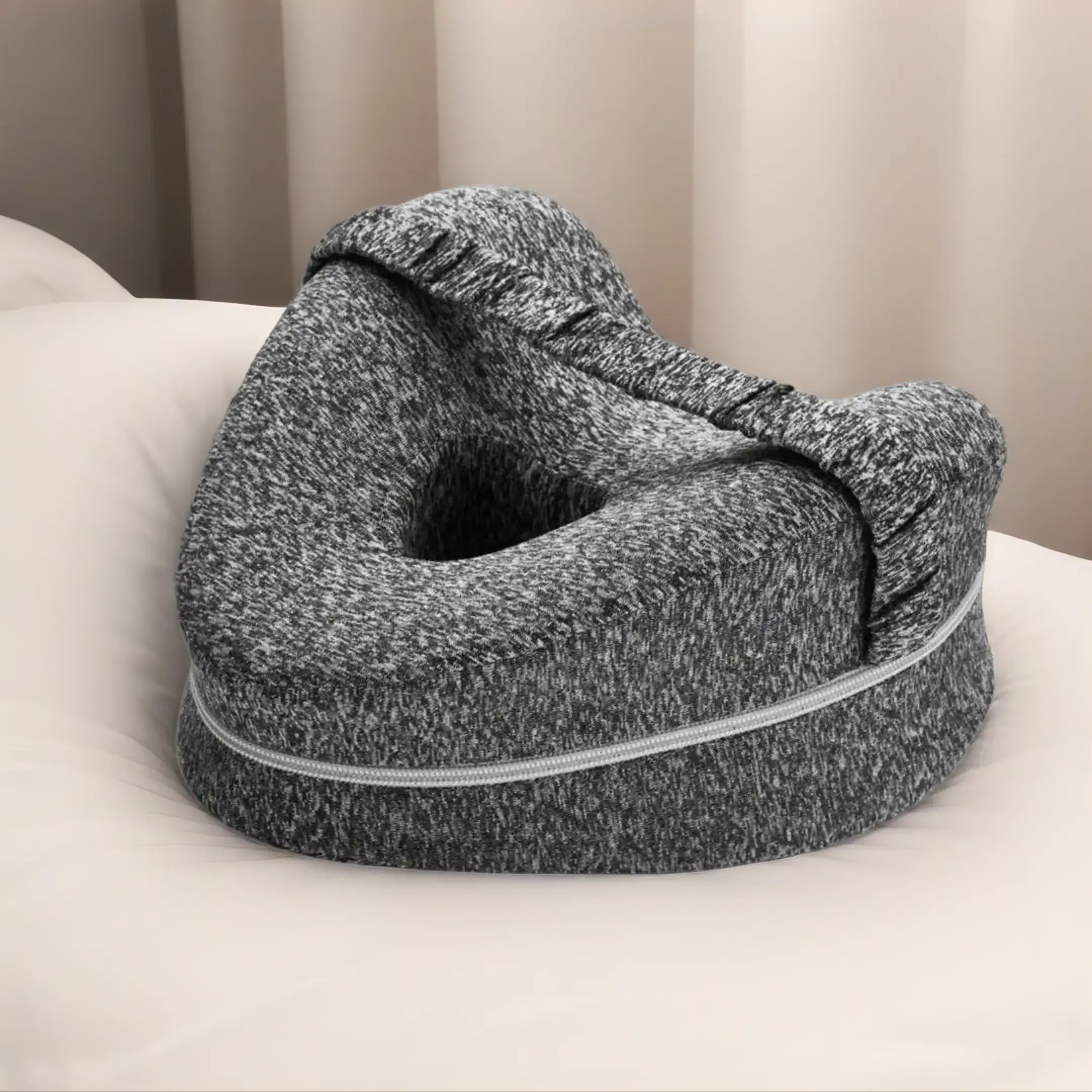Nue Pillow , Leg Alignment Pillow | Ergonomic Side Sleeping Pillows | Memory Foam Knee Pillow with Strap for Side Sleeper | Hip Pain Pillow | Back Pain Pillow | Washable Pillow |