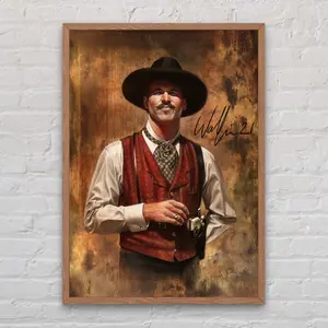 Doc Holliday Val Kilmer Famous gunfighter original painting Tombstone Arizona Movie Print Poster Print No Frame Wall Decor , western, outlaw, old west
