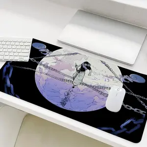 Anime Moon Design Mouse Pad, Rectangle Gaming Mouse Pad, Office Keyboard Pad, Non-Slip Computer Mat, Desk Accessory, Gift for Teenager, Boyfriend, Girlfriend