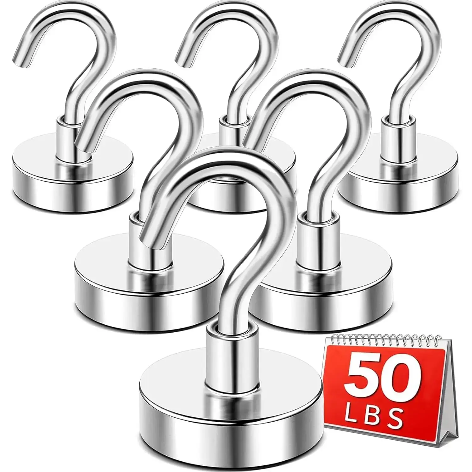 Magnetic Hooks, 50lbs Heavy Duty N52 Rare Earth Magnets with Hook 2025 Cruise Cabin Ship for Fridge Hanging Classroom Beach Vacation Kitchen Grills Home Must HaveQuesear