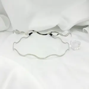 2pcs Silver Wavy Headbands, Minimalist Thin Hair Hoops for Clean Girl Hairstyles, Perfect for Work, Selfies & Everyday OOTD Looks