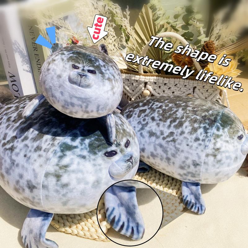 Adorable Seal Plush Toy, Cute Stuffed Animal Doll, Animal Shaped Plush Throw Pillow Cushion for Sleeping Soothing, Comfy Stuffed Cushion for Home Decoration