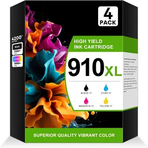 Remanufactured 910XL Ink Cartridges for  Printers Replacement for  910 910XL Ink Cartridges Combo Pack hp910 Compatible with  OfficeJet Pro 8015e 8025e 8010 8020 8028 Printer (4 Pack)