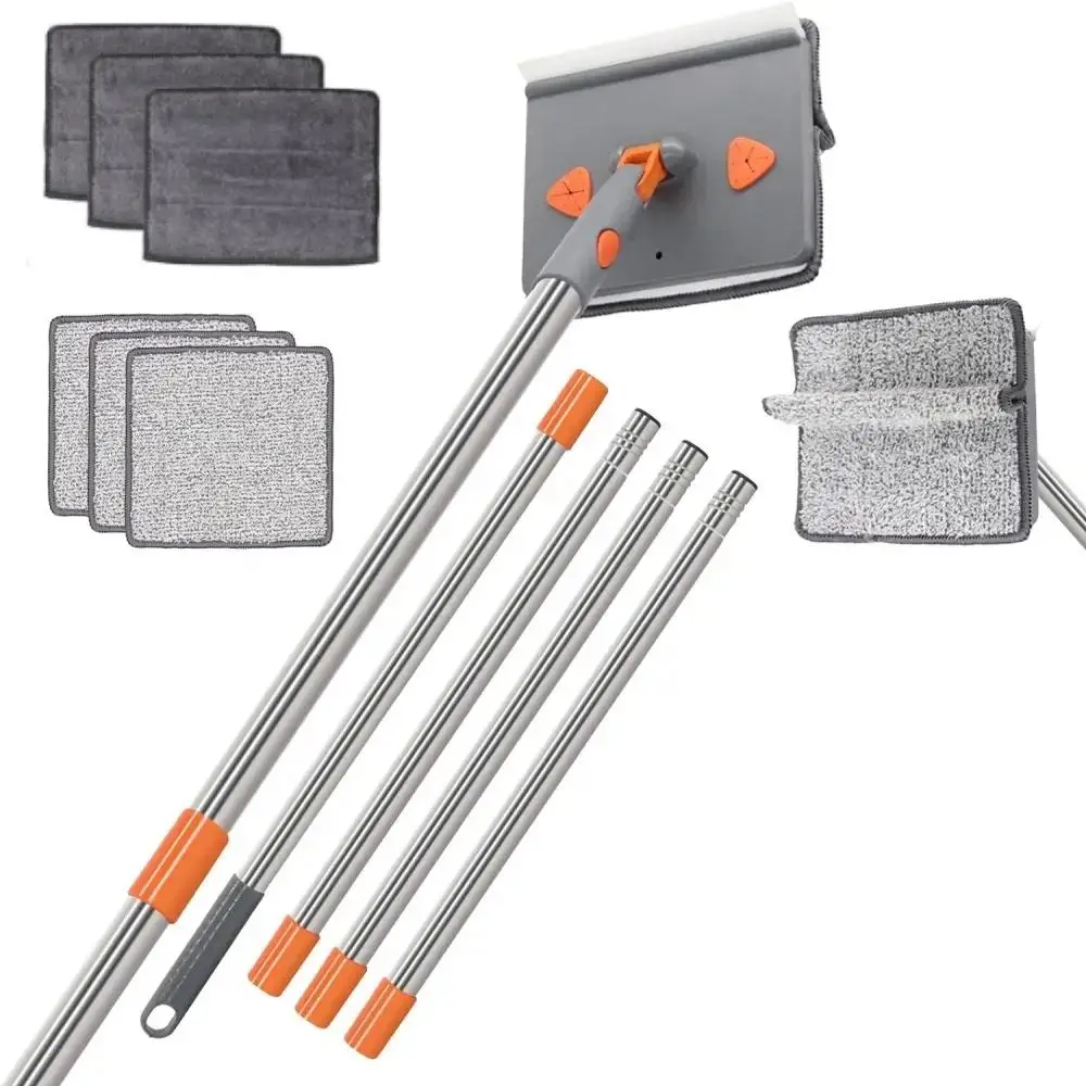 Wall Cleaning Mop, 10/12pcs/set Rotating Triangle Floor Spin Mop, Cleaning Mops That Separate Water, Ceiling Cleaner, Shed, Window Floor Mop Washing