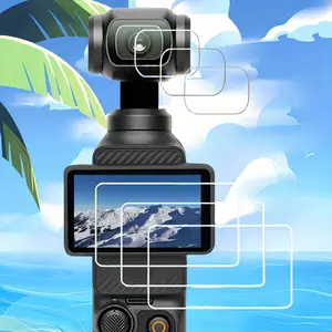 3+3 Tempered Glass Screen Protector & Camera Lens Cover for DJI Osmo Poet 3 Scratch Resistant Anti Fingerprint Bubble Free High Clarity Easy Install Seamless Fit Streamlined Durable